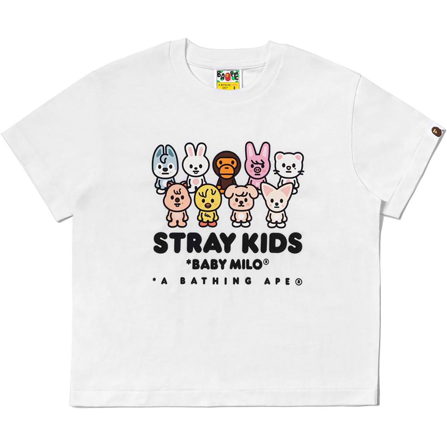 BAPE X STRAYKIDS BABY MILO WITH SKZOO FAMILY RELAXED FIT TEE LADIES